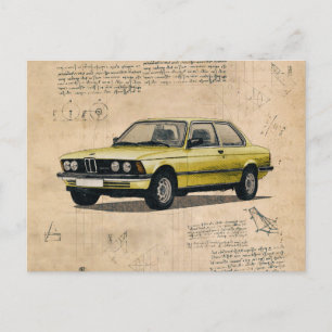 Vintage BMW Car Vehicle Postcard