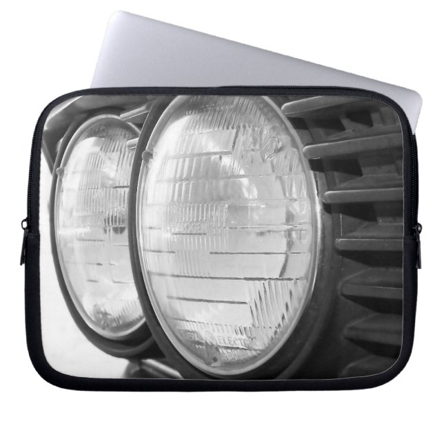 vintage BMW headlights laptop sleeve (Front)