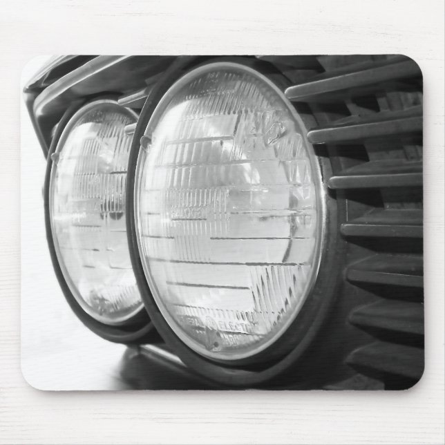 vintage BMW headlights mousepad (Front)