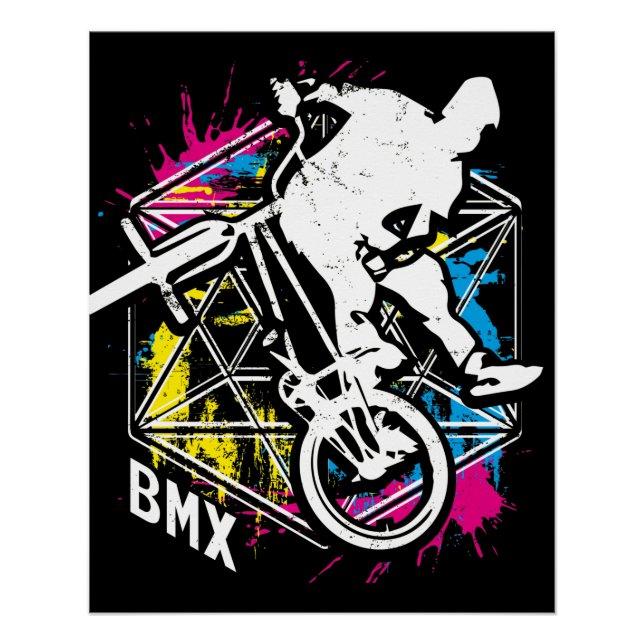 Vintage Bmx Bike - Bmx Poster - Bmx Apparel (Front)