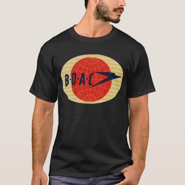 Vintage BOAC Airline Logo T-Shirt (Front)
