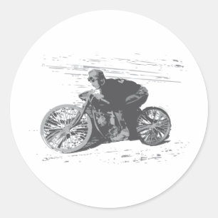 Vintage Board Track Motorcycle Racer#3 Classic Round Sticker