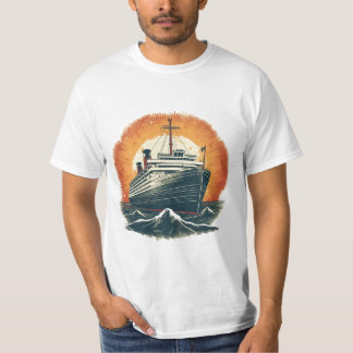 Vintage Boat at Sunset T-shirt