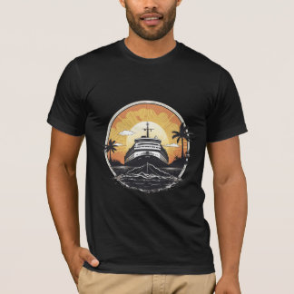 Vintage Boat at Sunset T-shirt