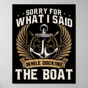 Vintage Boat Captain Shirt Men Boating Funny Boat Poster