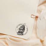 Vintage Boat Ex Libris Library Book  Rubber Stamp<br><div class="desc">This modern "Ex Libris" rubber stamp features a vintage boat with a custom name.</div>