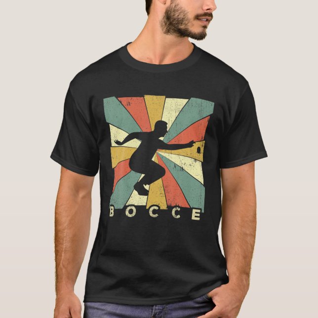 Vintage Bocce Sport Retro T-Shirt (Front)