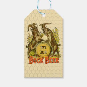 Vintage Bock Beer Poster: Antique Goat Saloon Bar Gift Tags