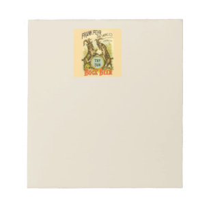 Vintage Bock Beer Poster: Antique Goat Saloon Bar Notepad
