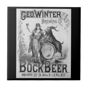 Vintage Bock Beer Tile