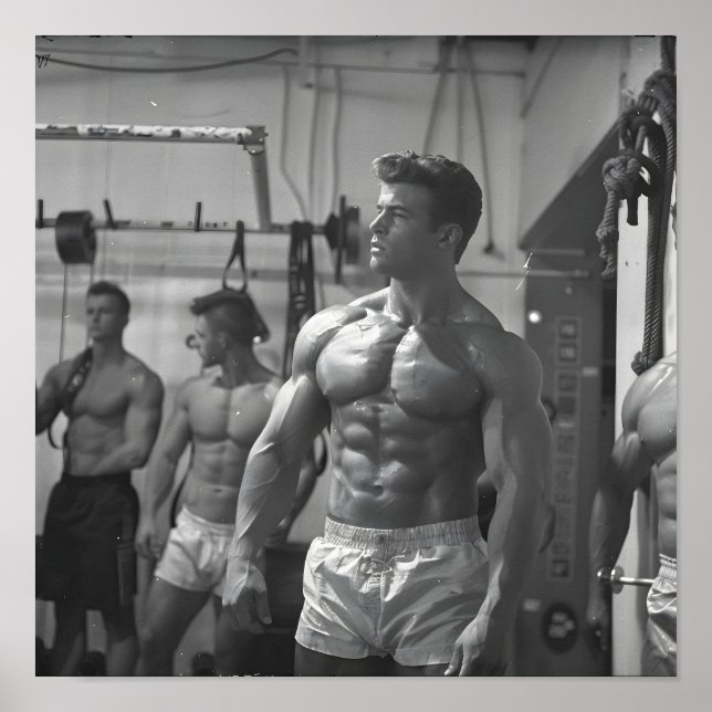 Vintage Bodybuilder 2 Poster (Front)