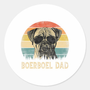 Vintage Boerboel Dad Dog Lovers Father#39;s Day Te Classic Round Sticker