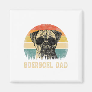 Vintage Boerboel Dad Dog Lovers Father#39;s Day Te Magnet