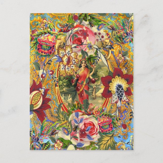 Vintage Bohemian Goddess Postcard (Front)