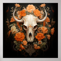 Vintage Bohemian Sugar Skull Bloom