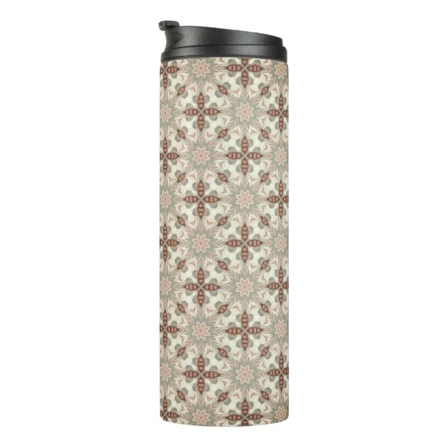 Vintage/Bohemian Warm Hues Insulated Mug (Rotated Right)