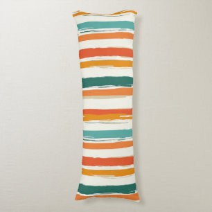 Vintage Bohemian Watercolor Striped (1) Body Cushion