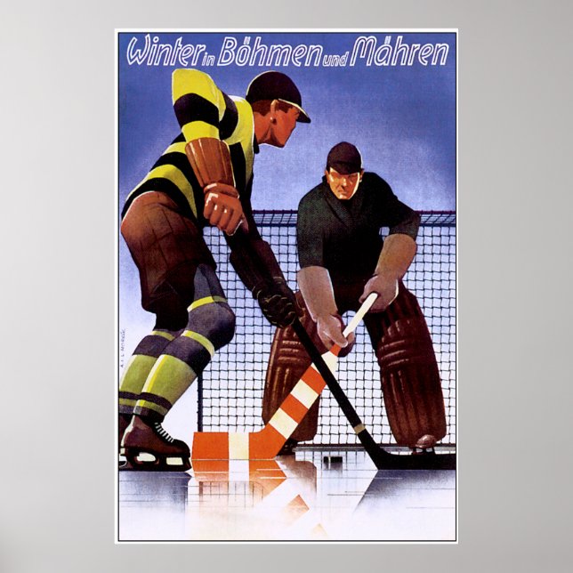 Vintage Bohman und Mahren Hockey Poster (Front)