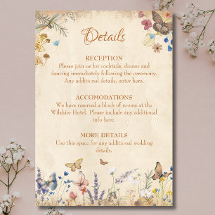 Vintage Boho Butterfly Garden Enclosure Card