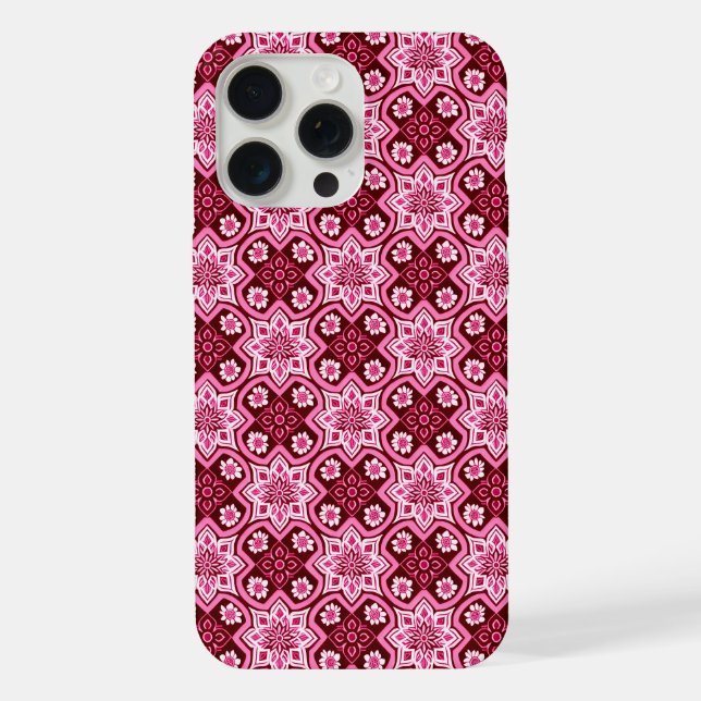 Vintage Boho Chic Floral Pattern iPhone Case (Back)