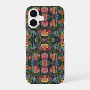 Vintage boho chic pastel floral garden dragonfly iPhone 16 case