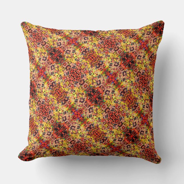 Vintage boho ethnic pattern cushion (Front)