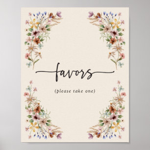 Vintage Boho Favours Poster
