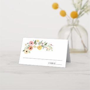 Vintage Boho Floral Name Place Cards