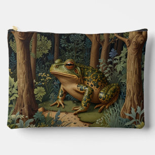 Vintage boho frog woodland forest accessory pouch