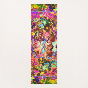 Vintage Boho Goddess Neon Yoga Mat