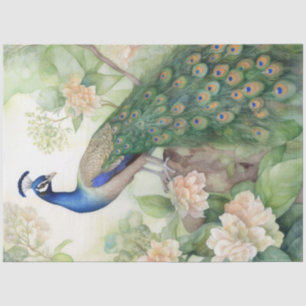 Vintage Boho Peacock Peacocks Decoupage Tissue Paper