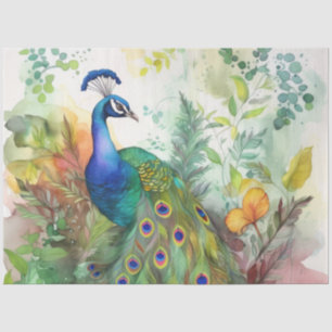 Vintage Boho Peacock Peacocks Decoupage Tissue Paper