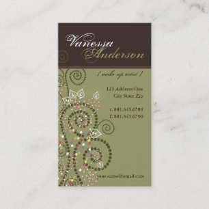 Vintage Boho Spirals Artistic Pattern Profile Card