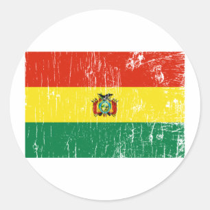 Vintage Bolivia Classic Round Sticker