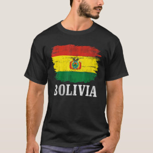 Vintage Bolivia Flag For Bolivian   T-Shirt
