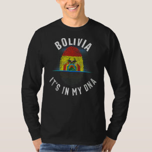 Vintage Bolivia Flag It Is In My Dna Bolivian T-Shirt