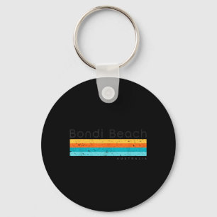 Vintage Bondi Beach Australia Retro Design Key Ring