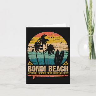 Vintage Bondi Beach, Australias Wildest Surfing Sp Card