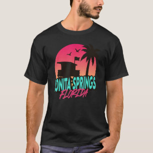 Vintage Bonita Springs Beach Florida Palm Trees Fl T-Shirt