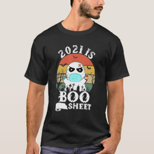 Vintage Boo Halloween Ghost In Mask Funny 2021 Is  T-Shirt