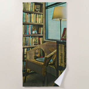 Vintage book artwork beach towel