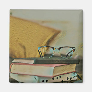 Vintage book artwork magnet