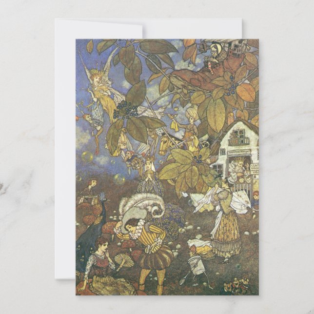 Vintage Book Characters, Birthday Party Invitation (Front)