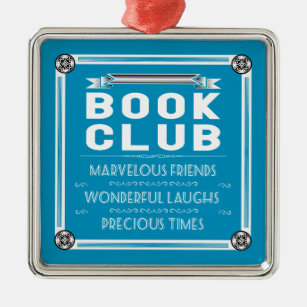 Vintage Book Club/Book Group Metal Tree Decoration
