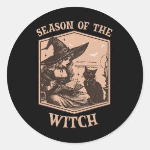 Vintage Book Club Salem 1692 Season Of Witch Hallo Classic Round Sticker