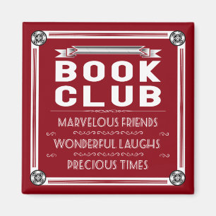 Vintage Book Club Typography Magnet
