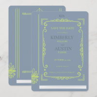 Vintage Book Cover | Book Theme Save the Date