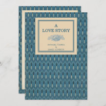 Vintage Book Cover Love Story Wedding 