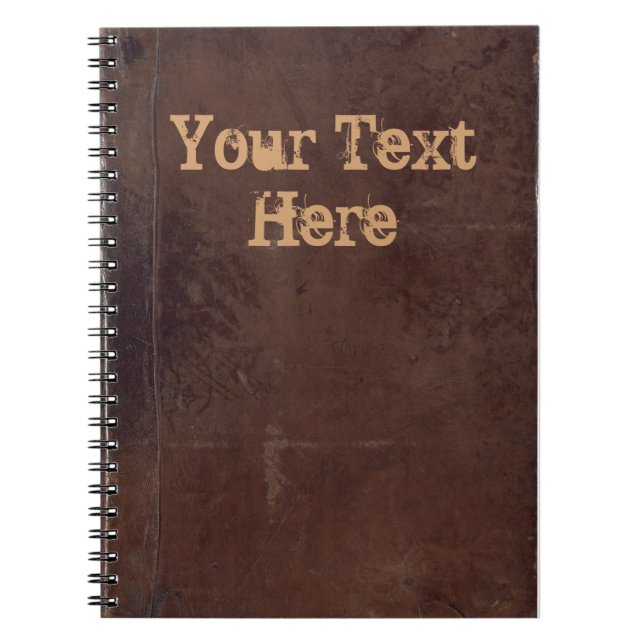 Vintage book cover, retro faux leather bound (Front)