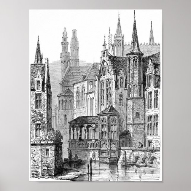 Vintage Book Illustration Poster (Front)